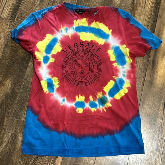 Versace tie dye Medusa tshirt medium Taylor fit - Picture 1 of 5